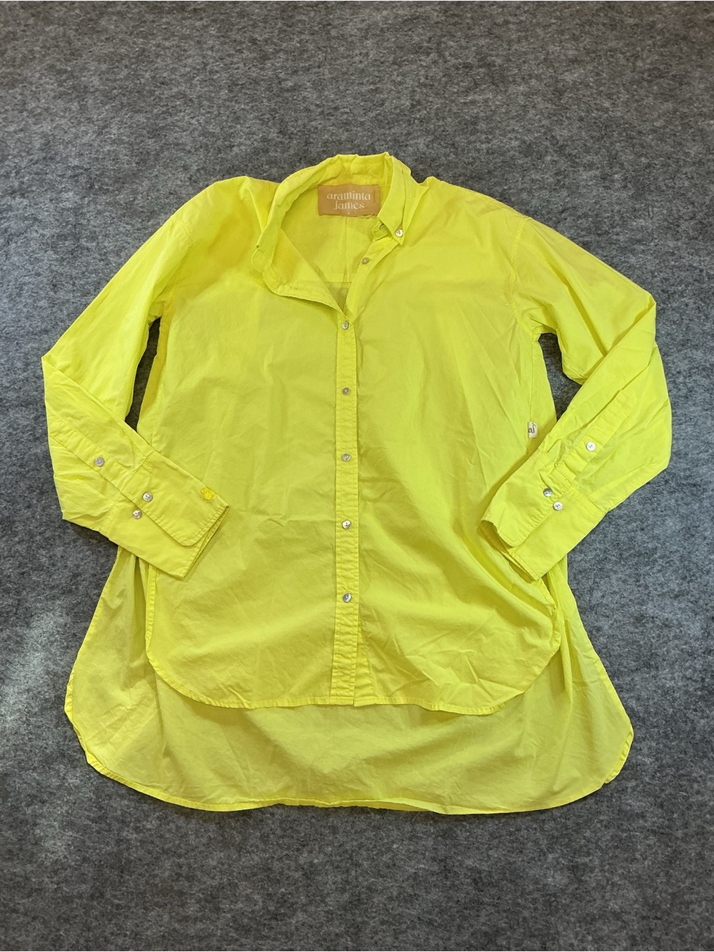 Araminta James Yellow Button-Down Shirt Size S